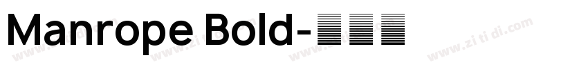 Manrope Bold字体转换
